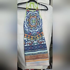 NWT CLOVER CANYON ABSTRACT ART NEOPRENE BODY CON DRESS